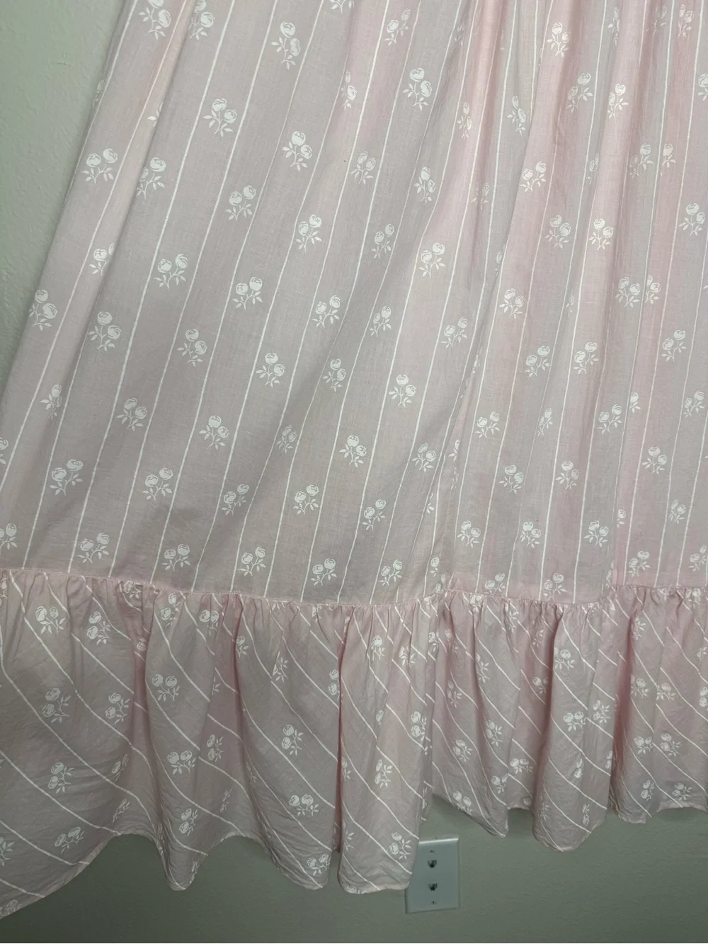 Eileen West Queen Anne’s Lace Pink Floral Cotton Nightgown CottageCore S/M - Picture 7 of 10